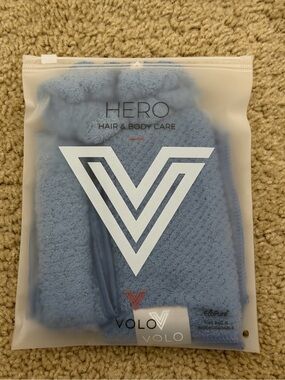 VOLO Hero Hair & Body Care Set Blue NWT Includes Washcloth, Headband & Scrunchie